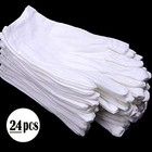 12 Pair White Cotton Gloves For Dry Hand Moisturizing Cosmetic Eczema One Size