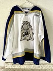 Reebok Echl Hockey Jersey White Bulldog Size 56 Made In Canada Authentic On-ice