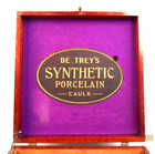 De Treys Dentist Wood Box With Drawer Advertising   Synthetic Porcelain Caulk  