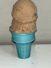 Realistic Handmade Faux Fake Food Chocolate Ice Cream Cone Display