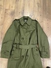 Vintage Ww2 Us Army Og-107 Field Trench Coat Wool Lined Med 1950s Korean War Era