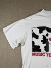 Vintage 1991 Mtv Cow Print T-shirt White Mens Size Large Rare Distressed