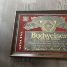 Vintage 1987 Budweiser Lager Beer Anheuser Busch Mirror Bar Sign  26  X 18 