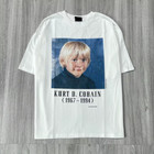 Kurt Cobain Vintage Graphic Tee 100  Cotton Retro Band Streetwear Loose Shirt