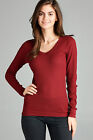 New Women Thermal Mini Waffle Long Sleeve V Neck T-shirt Top Reg N Plus S-3xl