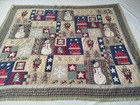 Vintage Handmade Beautiful Christmas Winter Solstice Multicolor Quilt 97x78 Inch