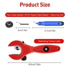 Ratcheting Tubing Pipe Cutter   Deburring Tool For Copper Pvc Hvac Auto Repair