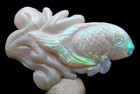Boulder Opal Fish Carving Hand Carved Polished Gemstone Scuplture Australia