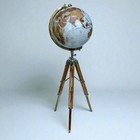 Big Floor World Globe On Adjustable Wooden Tripod Stand 12    Atlas Decor