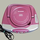 Y2k Sylvania Srcd243pl Pink Portable Cd Player Boombox Radio Working With Cord