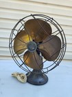 Antique Vintage Oscilating Emerson 11  Brass Blade Fan Type 6250 F-working 