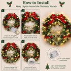 Christmas Wreath Xmas With Led Lights Front Door Wall Holiday Christmas Decor
