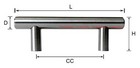 Solid Stainless Steel Bar Handle Pull Cabinet Door Drawer 1 10 25 50 Pack Kp01