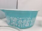 Pyrex Butterprint Turquoise White Round Casserole Set 6 Pc 470 474 475 Euc