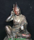 11 4  Old Tibet Buddhism Pure Bronze Zongkaba Je Tsongkhapa Buddha Statue