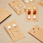 200-pack Earring Display Cards Holder For Selling Jewelry  Kraft  3 5x2 In