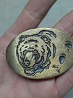 Vintage Grizzly Bear Belt Buckle Bronze Cowboy 1970s Western Bitterroot Brass