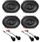 4 Pioneer Ts-a6880f 4-way 6x8  350w Car Speakers   Adapters For Ford Vehicles