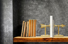 Decorative Cast Metal Arrow Bookends  Gold  Set Of 2