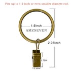 40 Pack Metal Curtain Rings With Clips  1 5 In Id  Bronze
