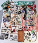 Vtg Antique Junk Drawer Lot Coins Dragonware Jewelry Advertising  2 Bil Untested