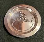 Vintage Theo Olsen Norway Sterling Silver Souvernir Tall Ship Collector Plate 