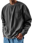 Men s Long Sleeve T-shirt Classic Casual Baggy Round Neck Pullover Shirts Tee
