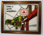 Vintage State Farm Insurance Sign Faux Stained Glass Sign Like A Good Neighbor