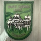 Vintage Travel Souvenir  Banff Springs Hotel  Canada   Embroidered Patch  Nos
