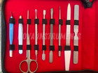 Complete 18 Pcs Professional Stainless Steel Manicure   Pedicure Tools Kit