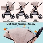 2-in-1 Baby Stroller With Bassinet Mode - Folding Infant Newborn Pram Strolle   