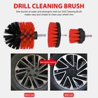 3pcs Car Wheel Tire Rim Scrub Cleaning Brush Drill Kit Wash Washing Tool Cleaner