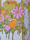 Rare Htf Vintage Mohawk Flat Bedsheet   1 Pillowcase Flower Power Groovy 