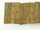 35 Vtg Brass Printing Press Letterpress Typesetting Letters Stamps Plates Number