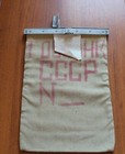 Money Cash Bank Bag  Russian State Bank  Vintage Cash Carrier Bag Ussr 1970s