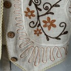 Boho Embroidered Floral Vest Cottagecore Folk Prairie Festival Hippie Women   s M