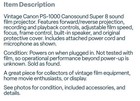Canon Ps-1000 Canosound Super 8 Cine Movie Projector Ps1000 Vintage W mic