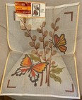 Vtg Bucilla Latch Hook Canvas Only    not A Kit - Pussy Willow Butterflies 20x27 