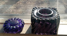 Deep Amethyst Purple Glass Large Swirled Cube Inkwell With Original Cover 1890s