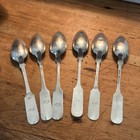Antique Bravian 900 Coin Silver Spoons  six  Marked  ponfick  Neustadt  