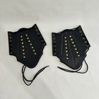 Leather Arm Guard With Brass Accent - Medieval Roman Arm Guard - Leather Armor 