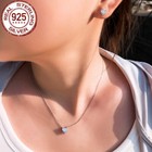 Heart Pendant Necklace Earrings Women Solid 925 Sterling Silver Cz Jewelry Set