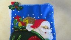 Christmas Stocking Felt Hand Stitched Down The Chimney Finished Bucilla