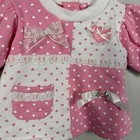 Vintage Tks Baby Girls 0-6 Months Sweater Pink Long Sleeve Bows Hearts Polka Dot