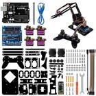 Acrylic Robot Mechanical Arm Claw Kit 4dof Compatible With Arduino Ide Diy Cd