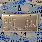 Mississippi Blue Fade License Plate     free         1 W random Letters     s