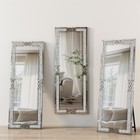 Xl Silver Crushed Diamond Full Body Mirror Standing wall Hanging Dressing Mirror