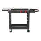 Rubbermaid Heavy Duty Adaptable Utility Cart 2 Shelves 17 8w X 46 2d X 36h Black