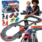 High-speed Slot Car Racing Track Set With 4 Cars  Hand-crank   Electric Control 