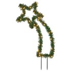 Vidaxl Christmas Light Decoration Warm White And Black Iron And Pvc